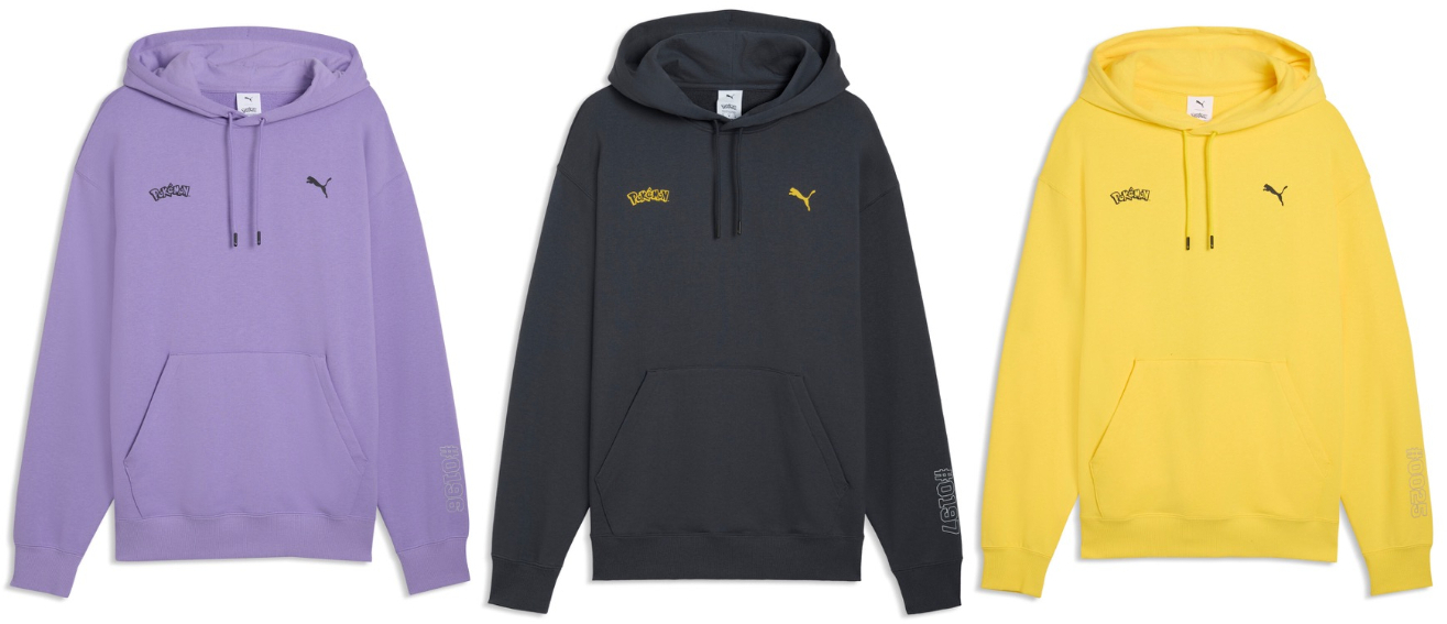 「PUMA × Pokémon RELAXED GRAPHIC HOODIE TR」（各1万1000円）