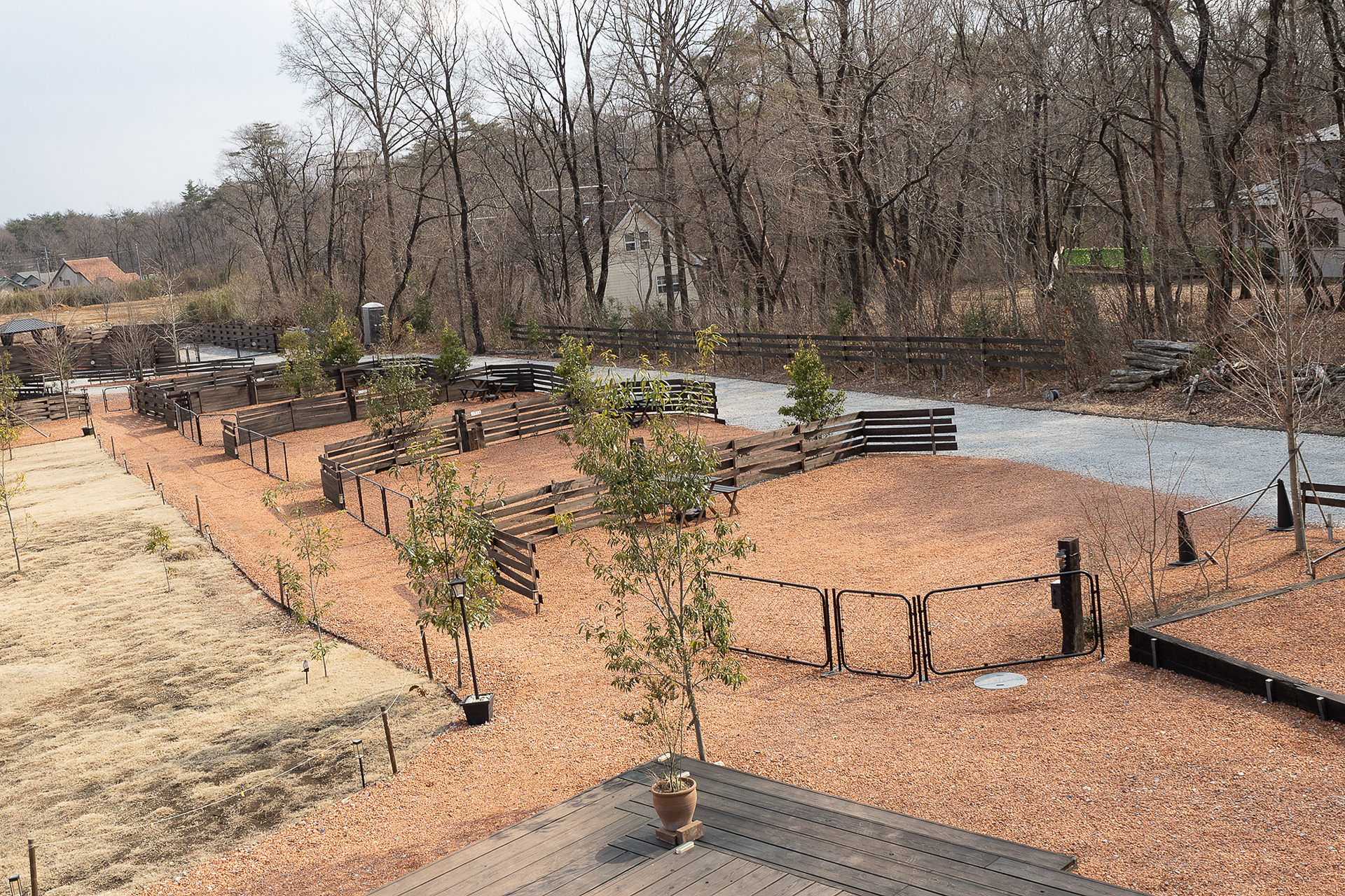 上から見た段々サイトの様子。手前側が1番