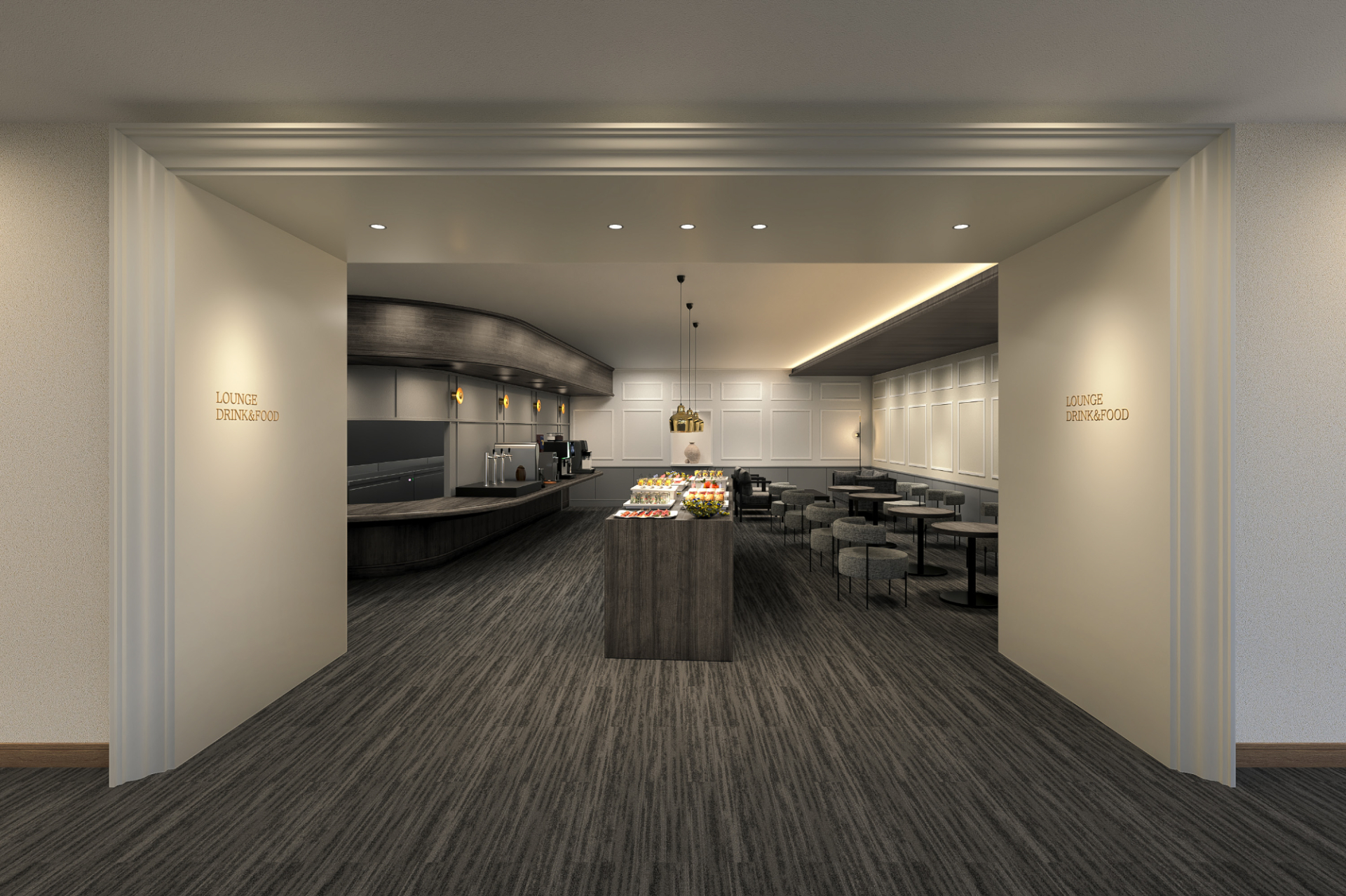 阿蘇五岳のパノラマを一望するラウンジ。季節のスイーツや地酒が味わえる「アフタヌーンティー」「ナイトアフタヌーンティー」も追加料金なしで