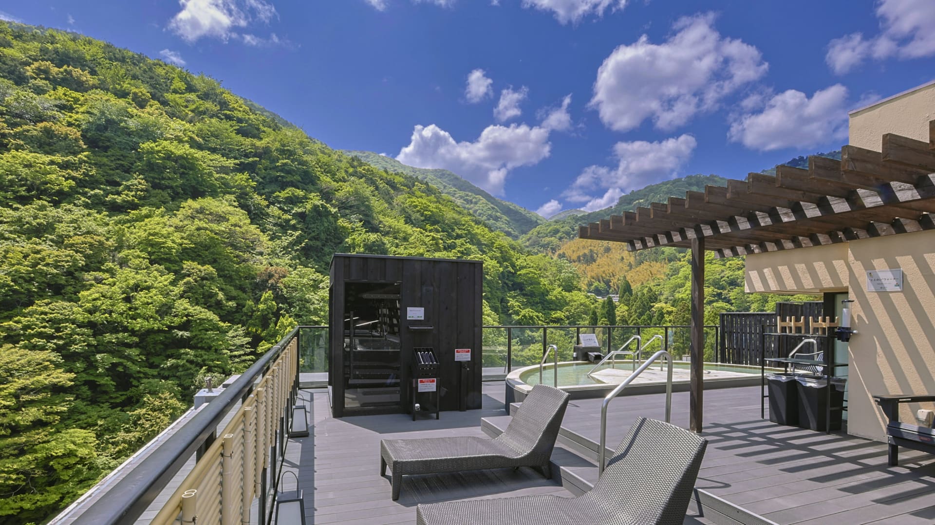 展望露天風呂にはフィンランドサウナを併設