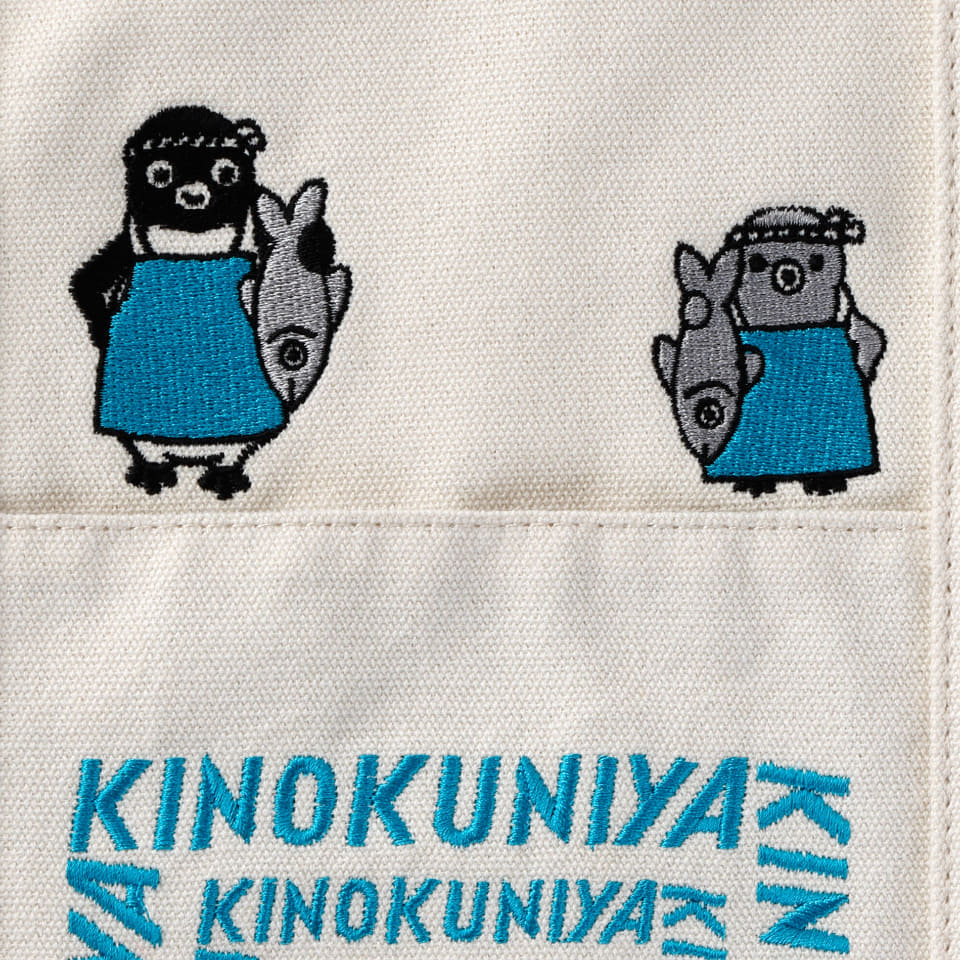 紀ノ国屋、「Suicaのペンギン」刺繍入りビッグトート。パン/いちご