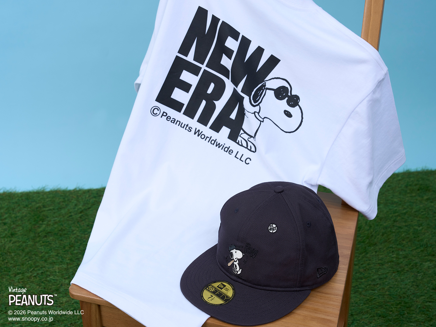 ニューエラから「PEANUTS」ヴィンテージアートの新作キャップ/Tシャツ/ポロシャツ