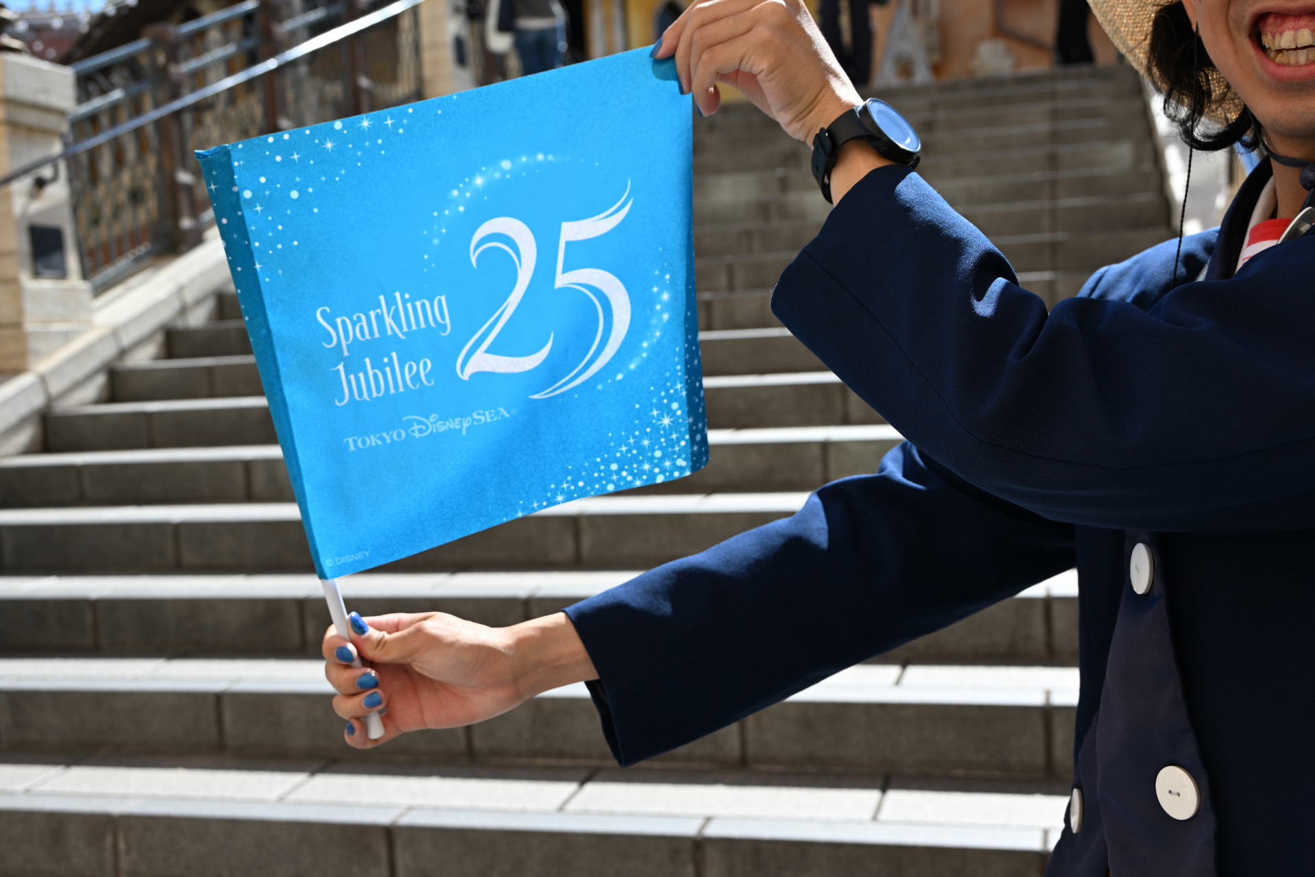 ポートごとにデザインが異なる25周年フラッグ