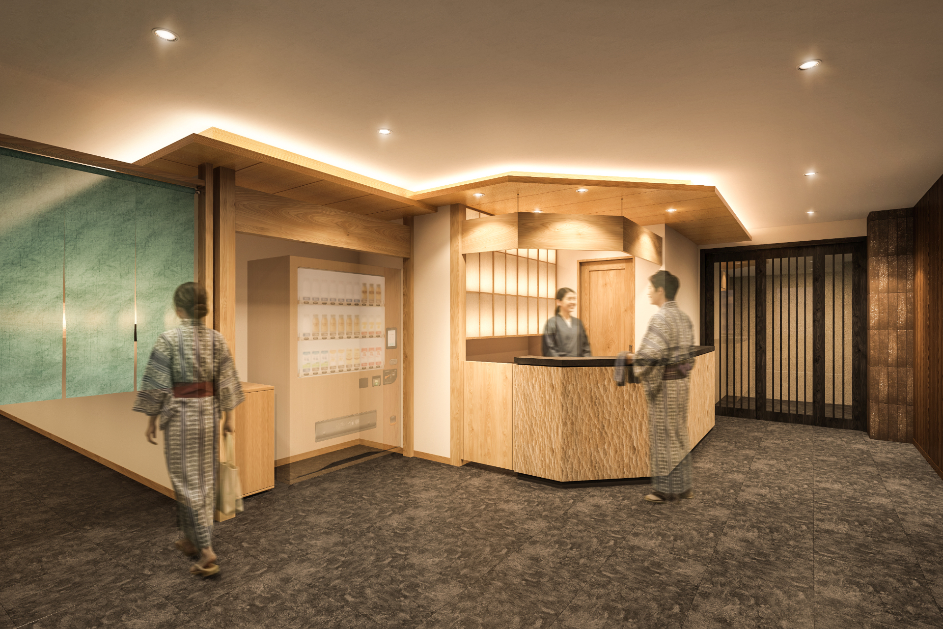 砂むし温泉施設「霧砂」。砂の圧力と温熱効果で大量の汗をかきリフレッシュできる