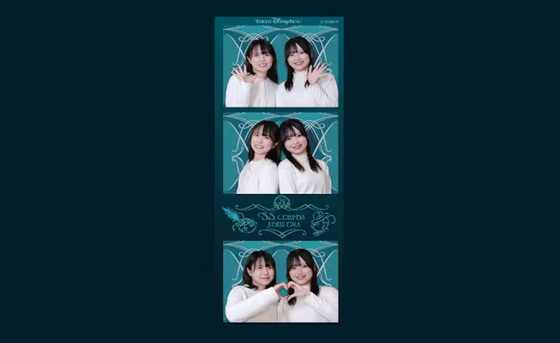 もらえる写真シートのイメージ（写真提供：オリエンタルランド）