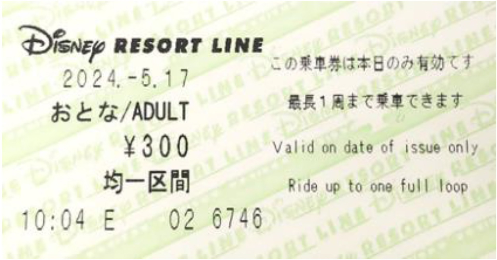 磁気乗車券（普通乗車券）