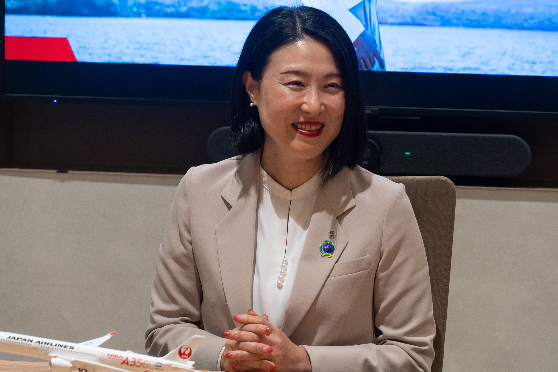 新任アンバサダーにオリエンテーションを行なった日本航空株式会社 執行役員 ソリューション営業本部 副本部長/東京支社長 西原口香織氏