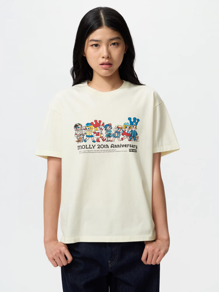 UNIQLO×POP MART コラボTシャツ Mサイズ 全4色セット 新品 ユニクロ、POP MART「モリー」Tシャツを4月24日発売。オーバーサイズの