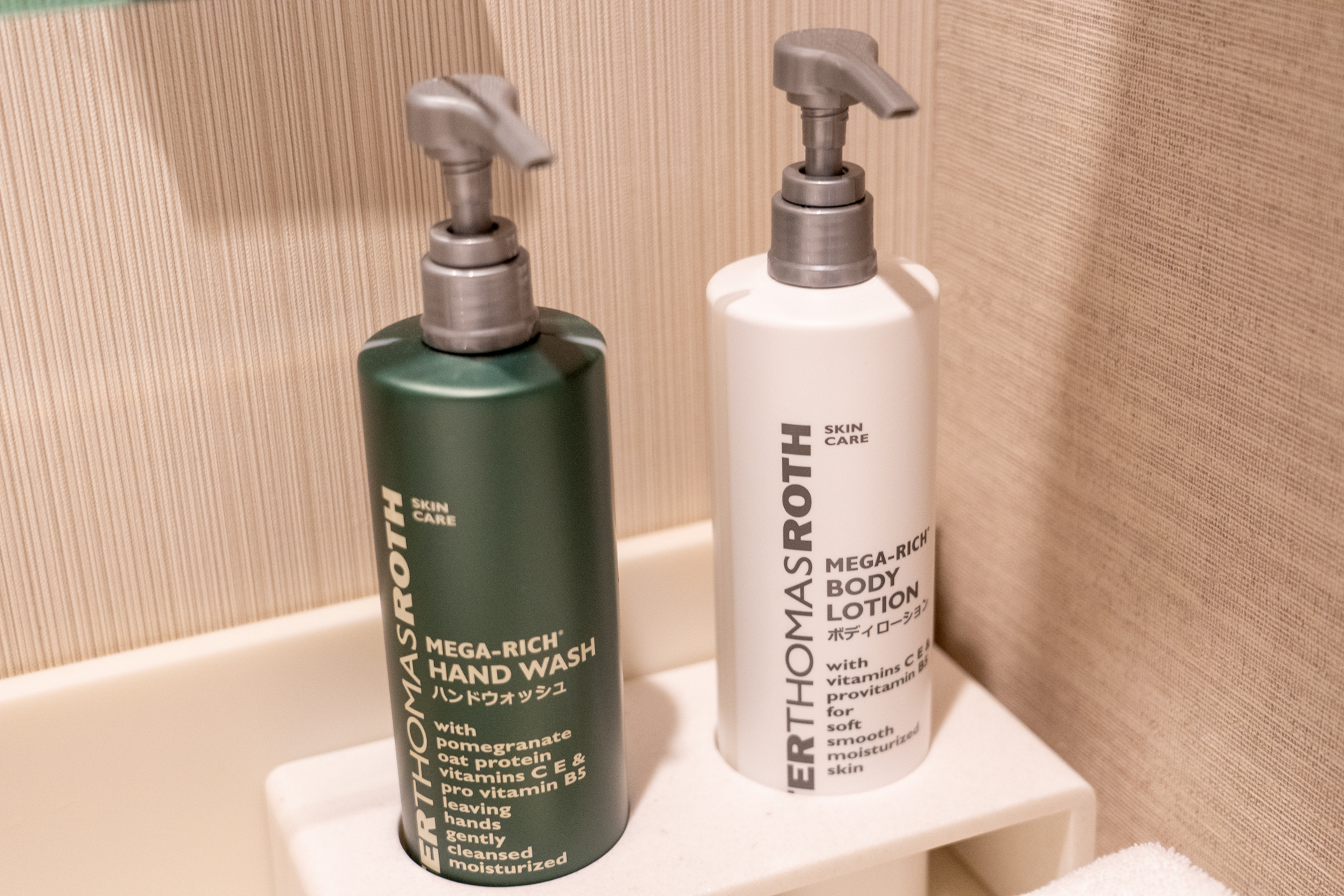 バスアメニティはアメリカのスキンケアブランド「ピーター・トーマス・ロス」