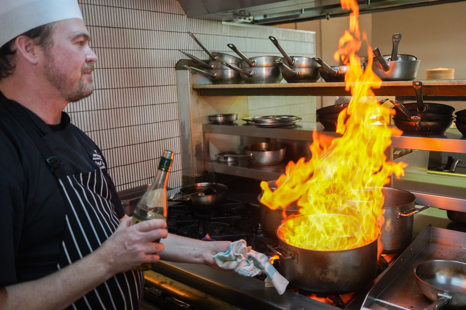 ブランデーでフランベ