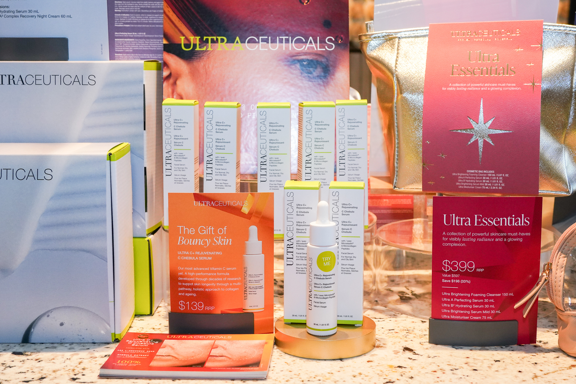 オーストラリアで人気のコスメ「ウルトラシューティカルズ（Ultraceuticals）」はスキンケア用品が人気とのこと。お土産にもよさそうだ