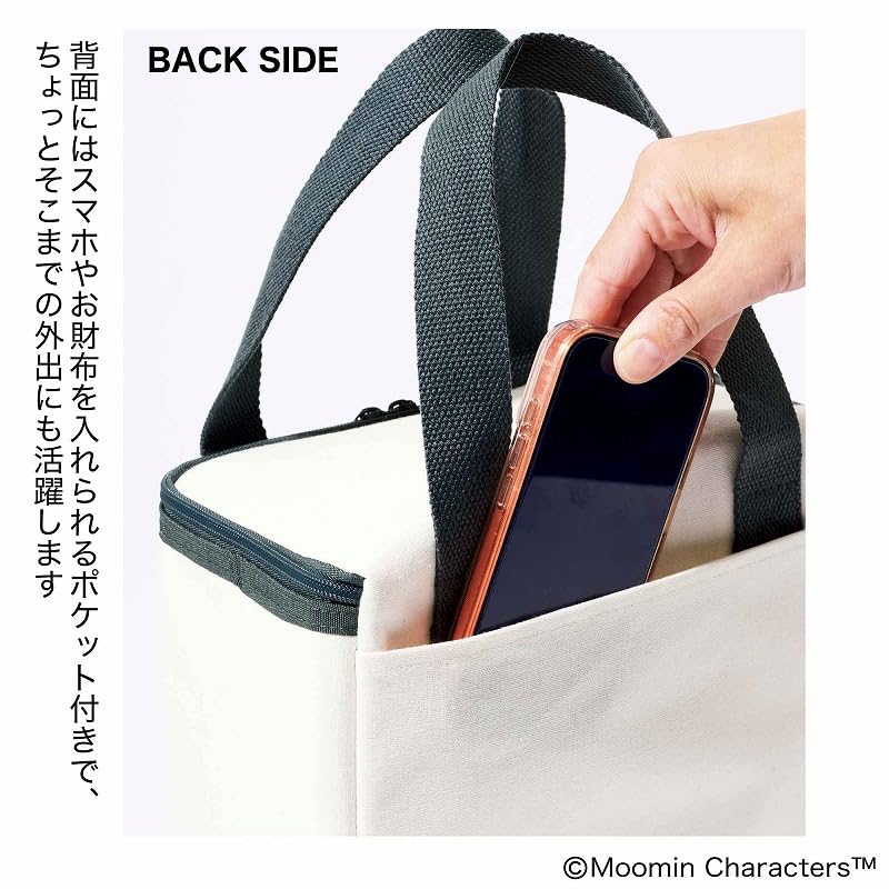背面にはポケット搭載。いつものランチバッグやちょっとそこまでのお出かけにも使える