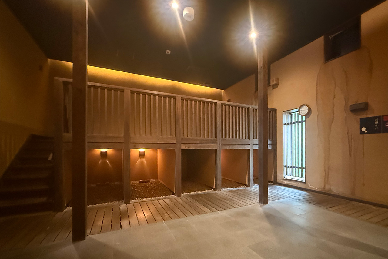 ブースごとに仕切られた窯も