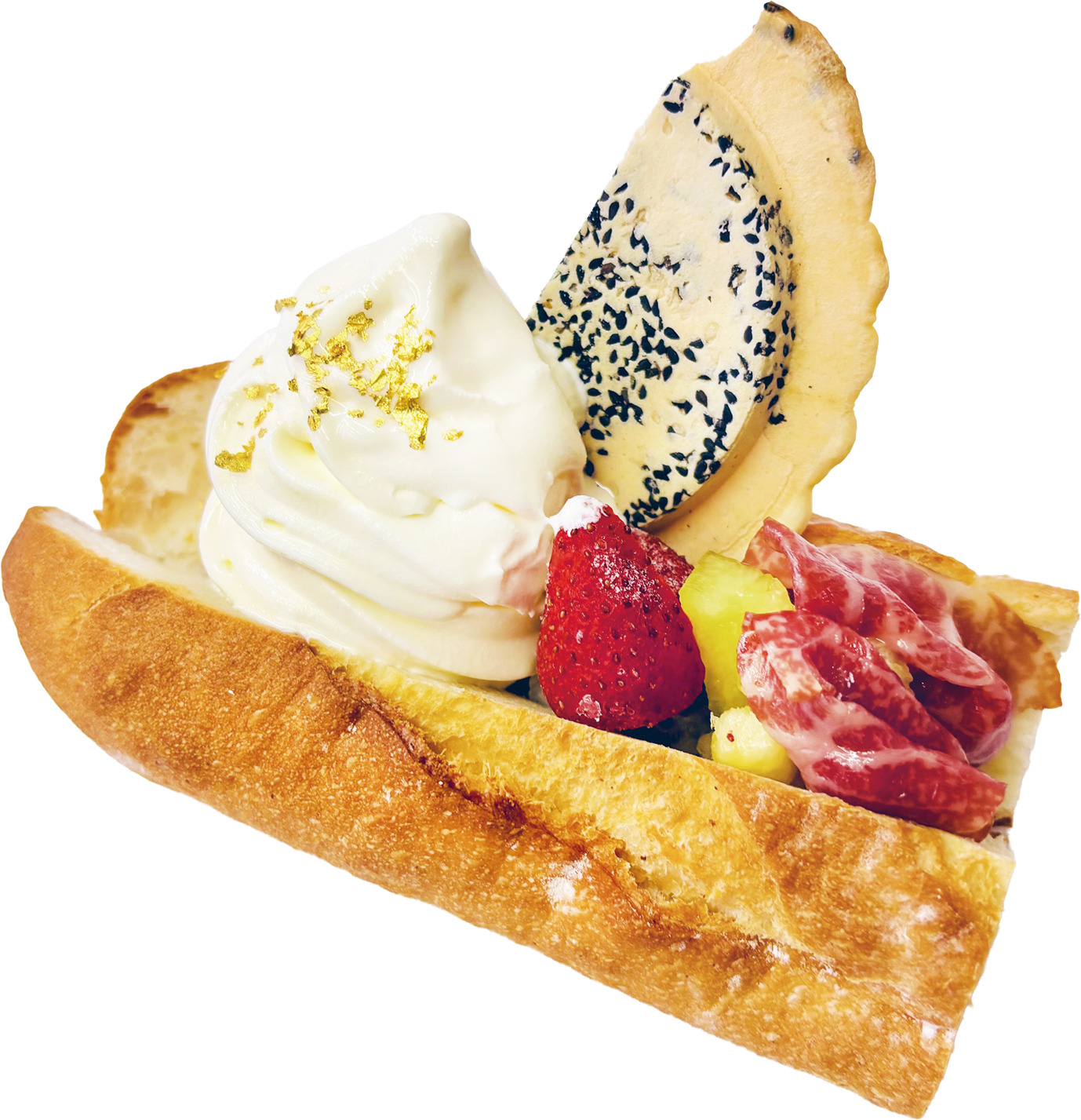 【東北道前沢SA下り線】ごほうび☆アイスバケット前沢牛生ハム添え！（950円）