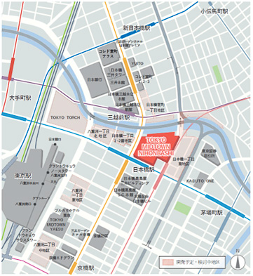 東京ミッドタウン日本橋の周辺図