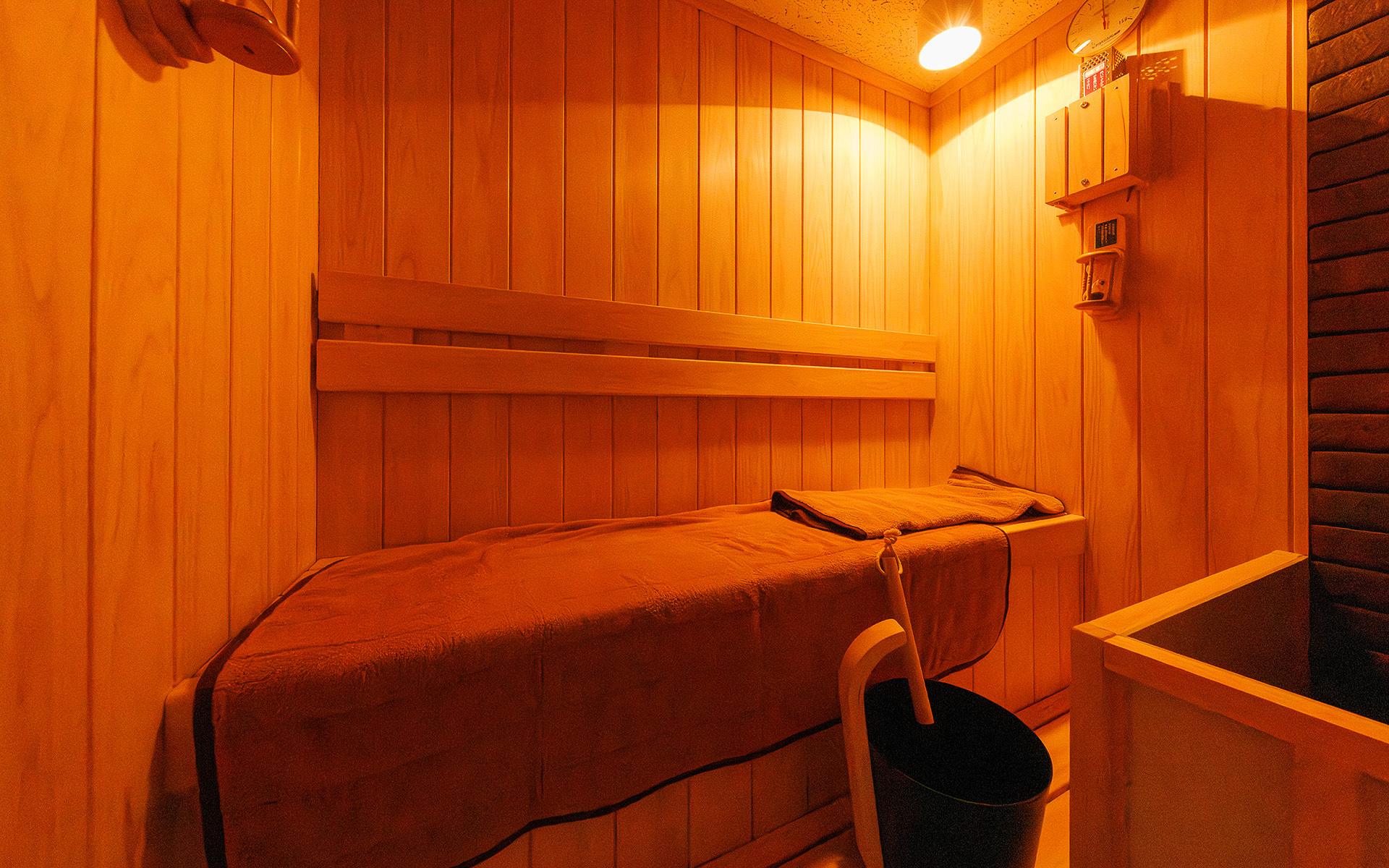 ロウリュも可能なサウナ