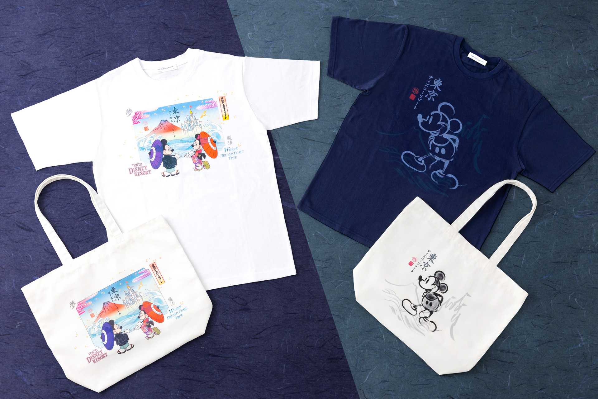 日本を感じる和デザインのTシャツとトートも2デザイン用意