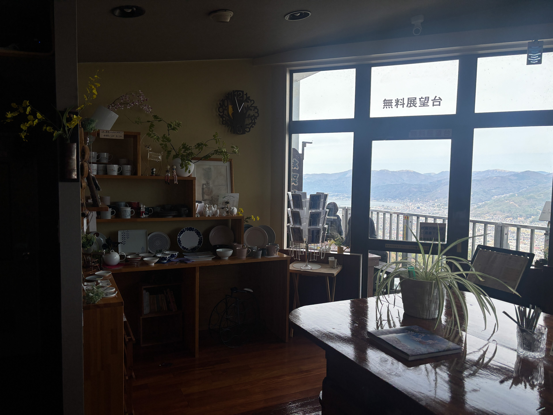 ウッディで植物のある癒しの店内