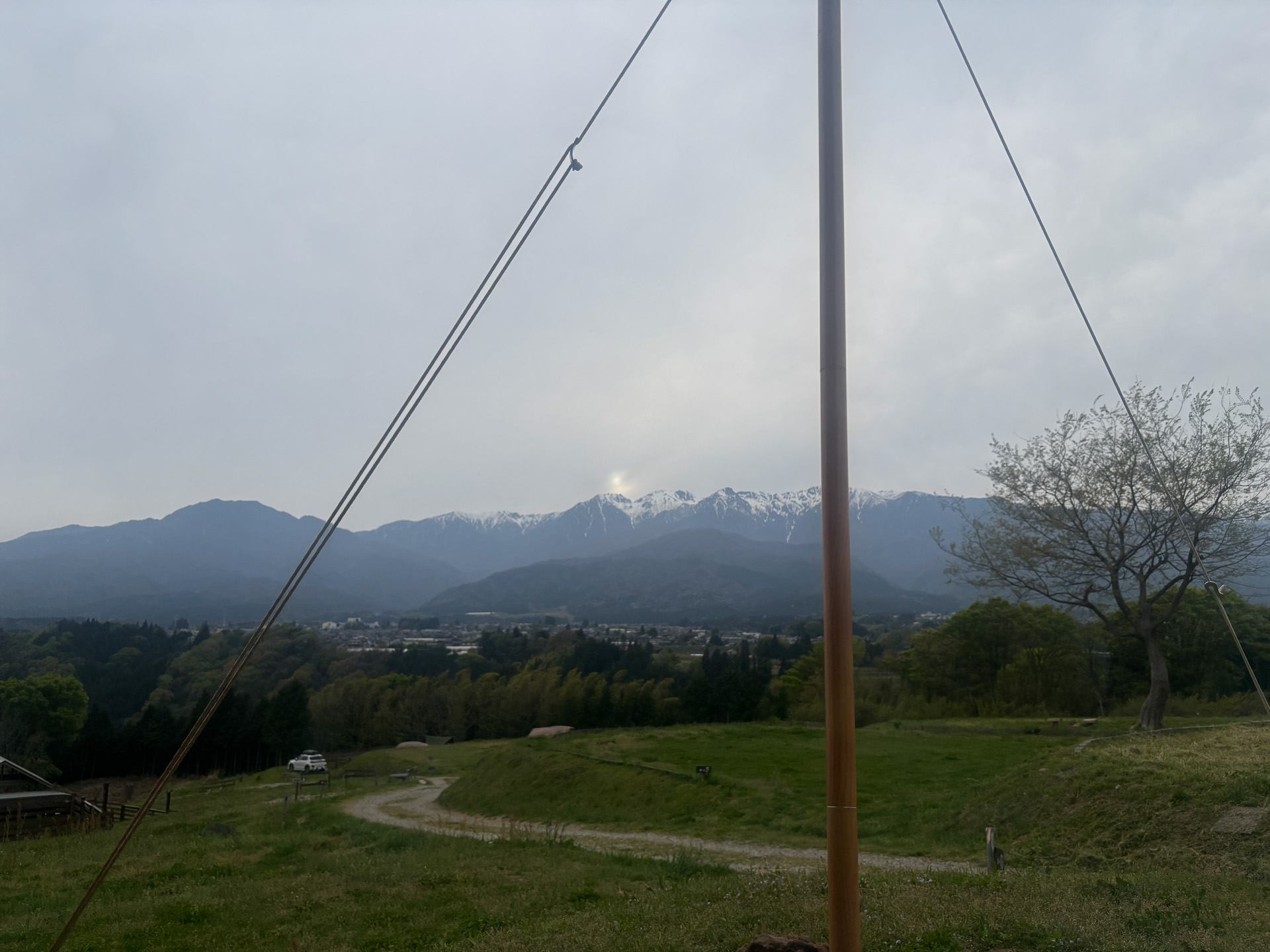 中央アルプスをバーーーンと見られます