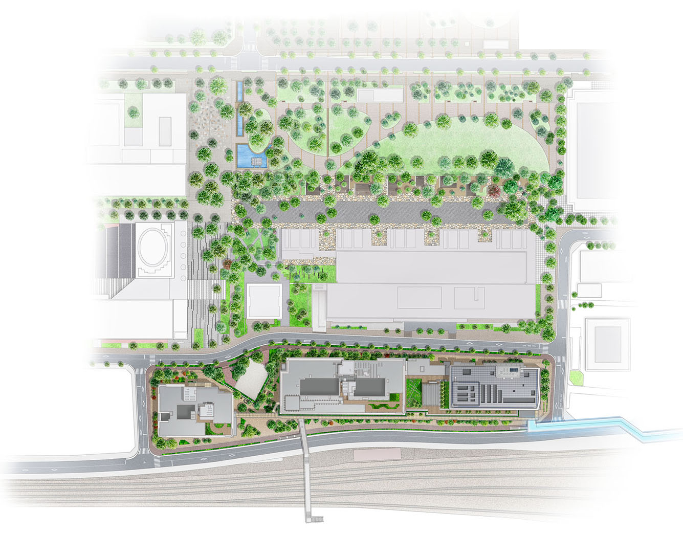 パークシティ中野と駅周辺施設MAP