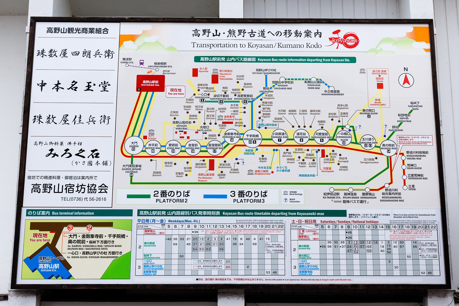 ルートマップと時刻表