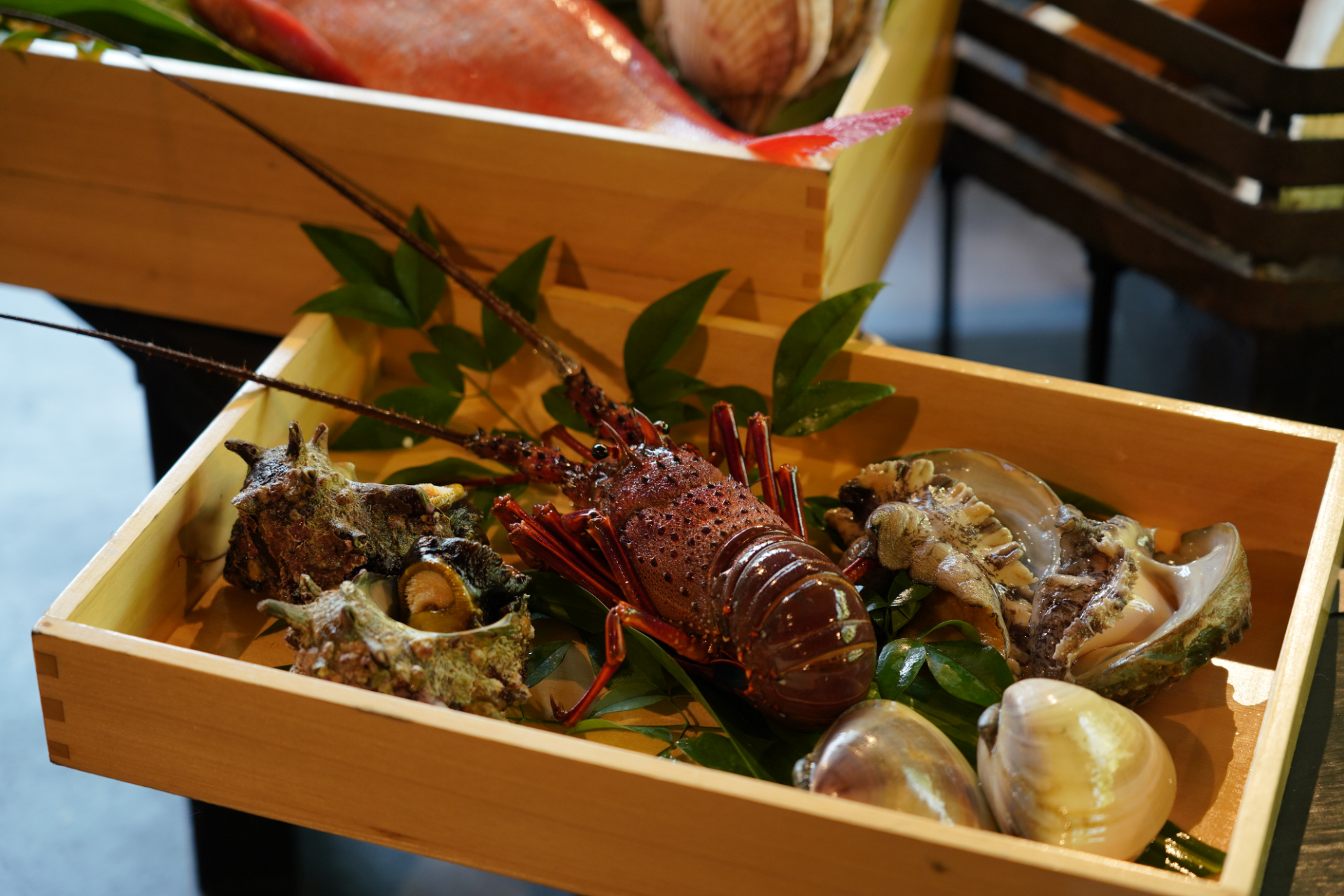 伊勢海老・活鮑・北寄貝は生け簀から取り出して調理