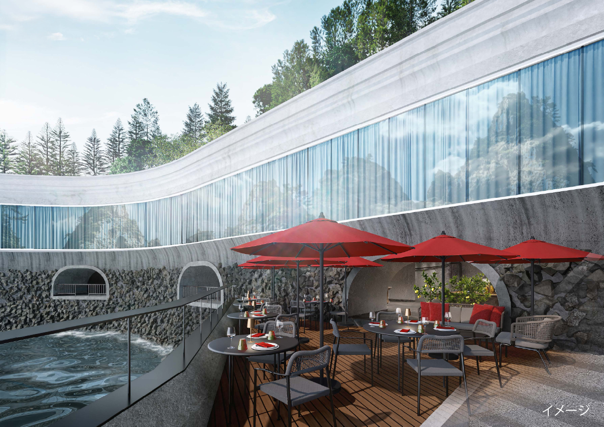 ホテルニューアカオのビュッフェレストラン「メインダイニング錦」にテラスエリア新設