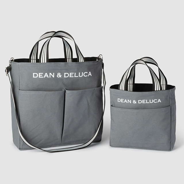 DEAN＆DELUCA、ブラックとグレーの「リバーシブルトートバッグ