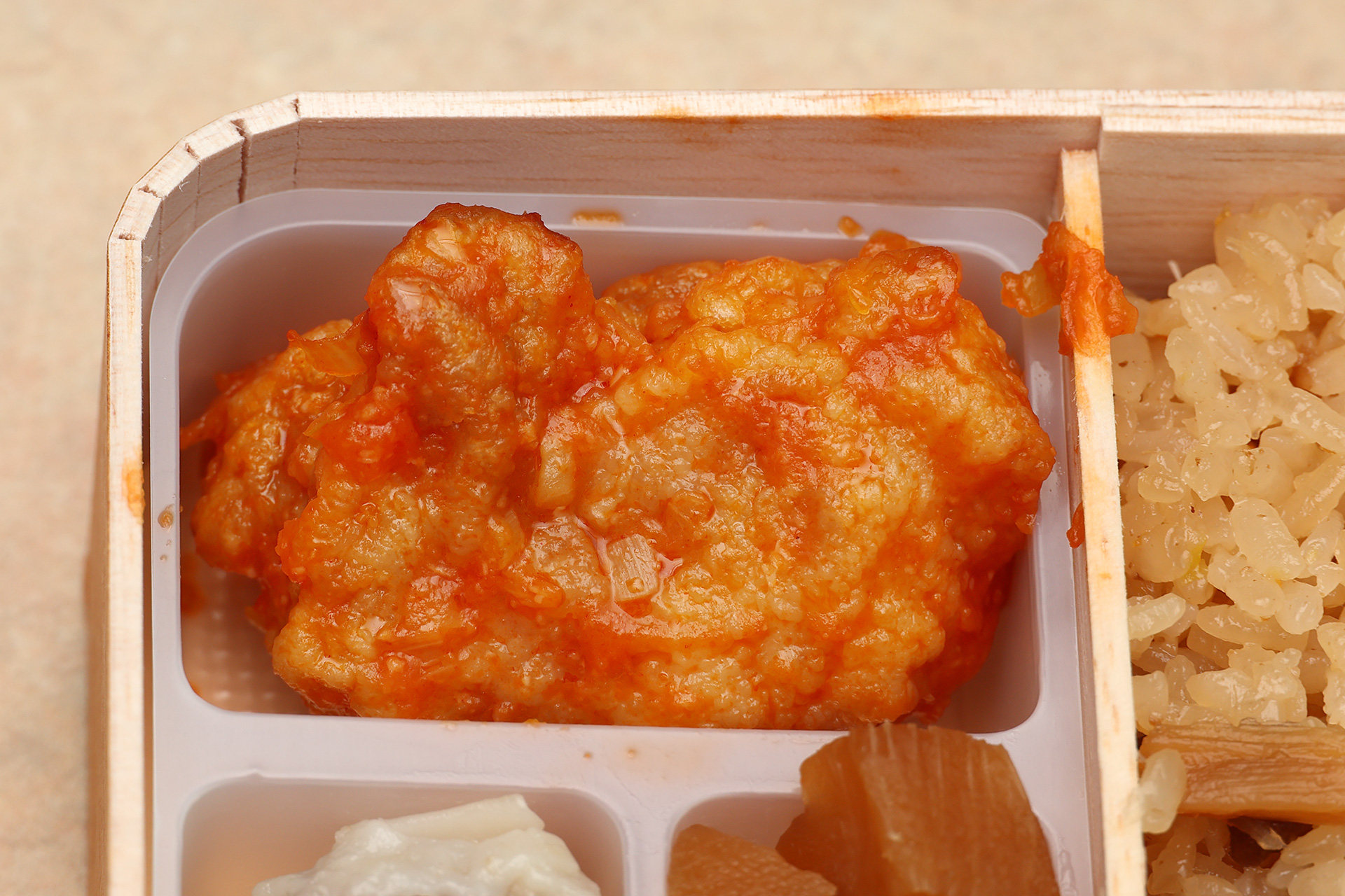 食べ応えのある鶏のチリソース