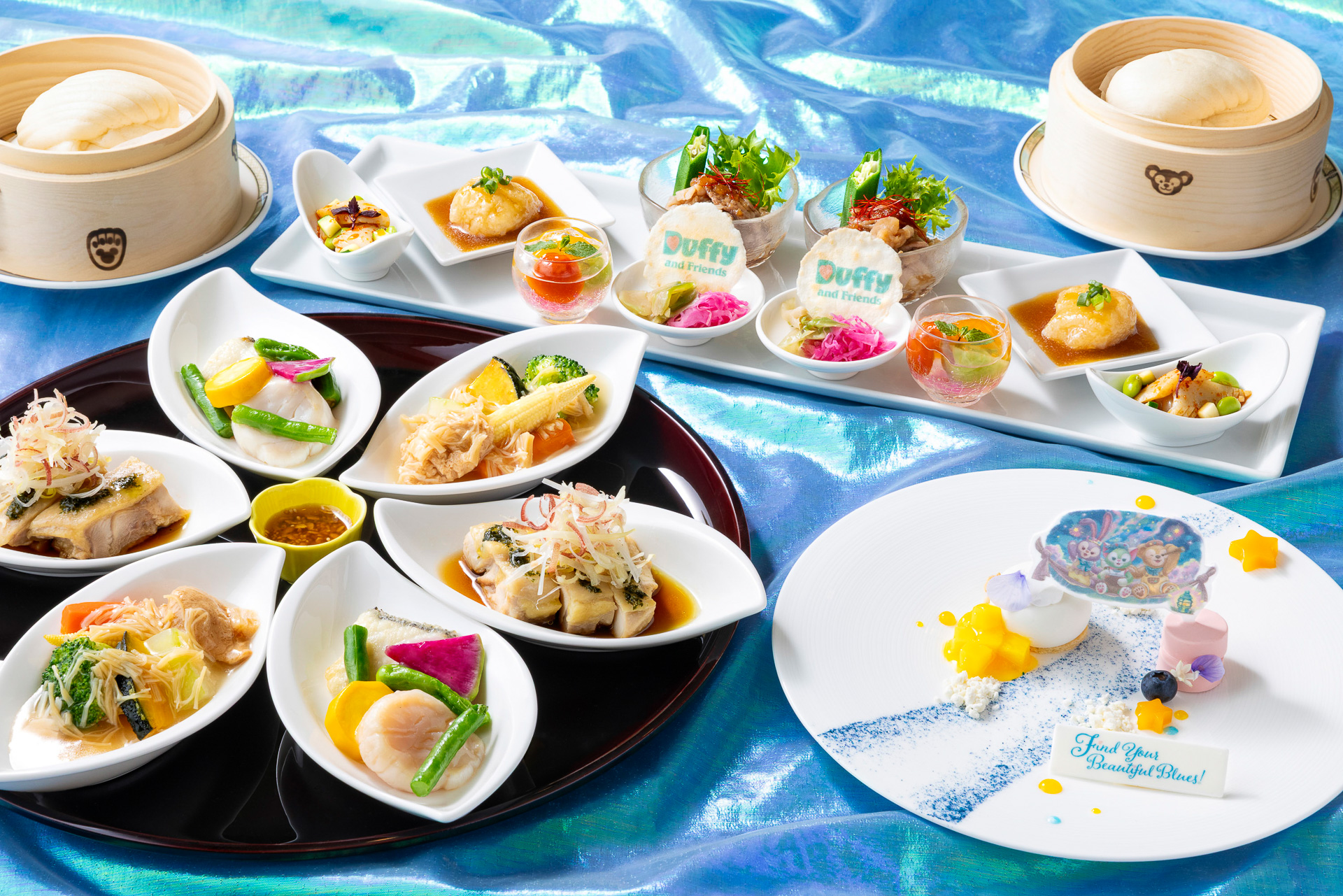 「“ダッフィー＆フレンズのファインド・ユア・ビューティフル・ブルー！”カントニーズランチ」（7800円）