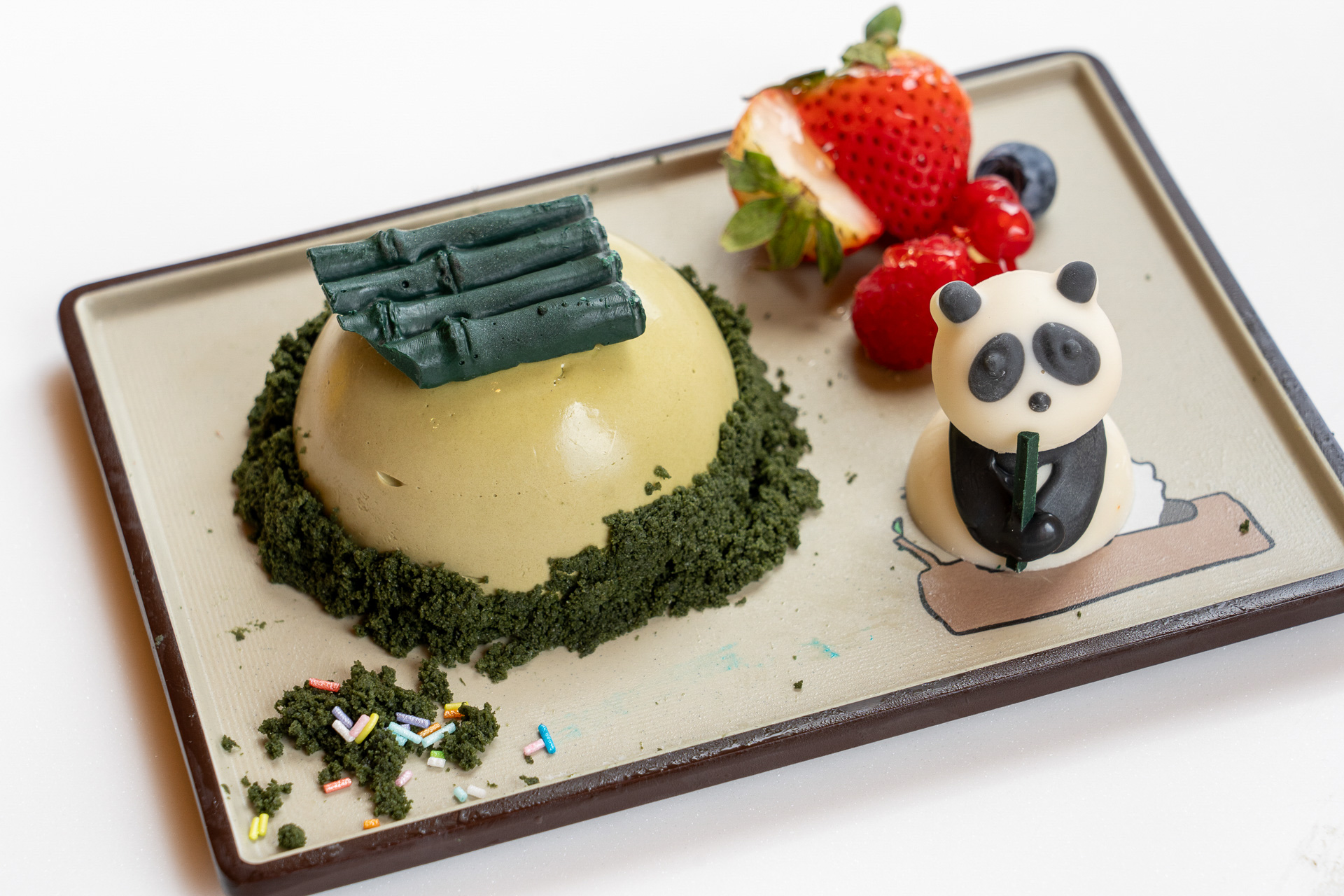 パンダ小豆＆抹茶ムース（48香港ドル）