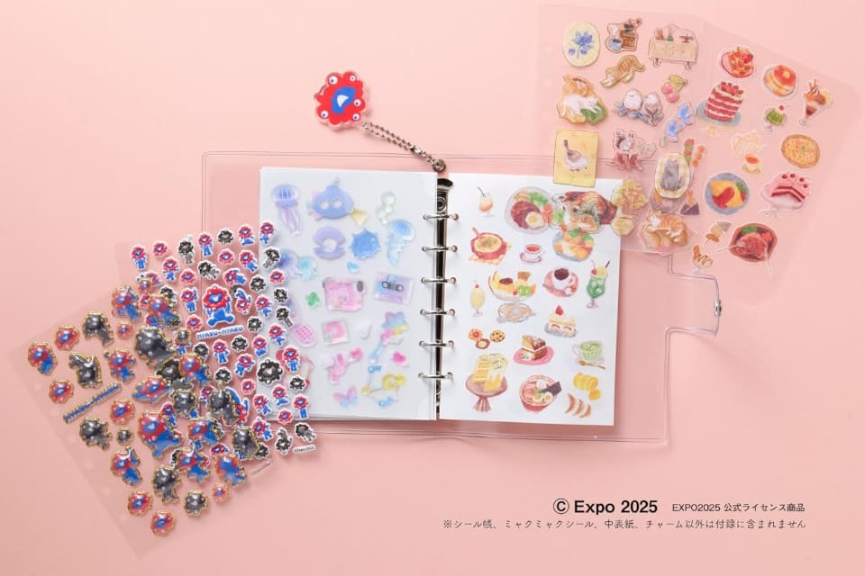 宝島社、「ミャクミャク シール帳BOOK」発売。金フチぷっくりシール