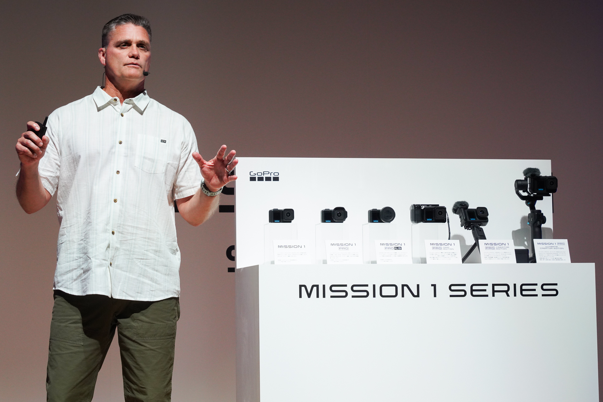MISSION 1シリーズを横にGoPro グローバル マーケティング コミュニケーション責任者 リック・ロックリー氏