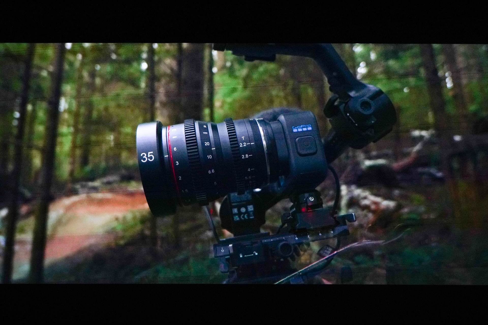 森での撮影。シネマレンズにMISSION 1 PRO ILSを装着