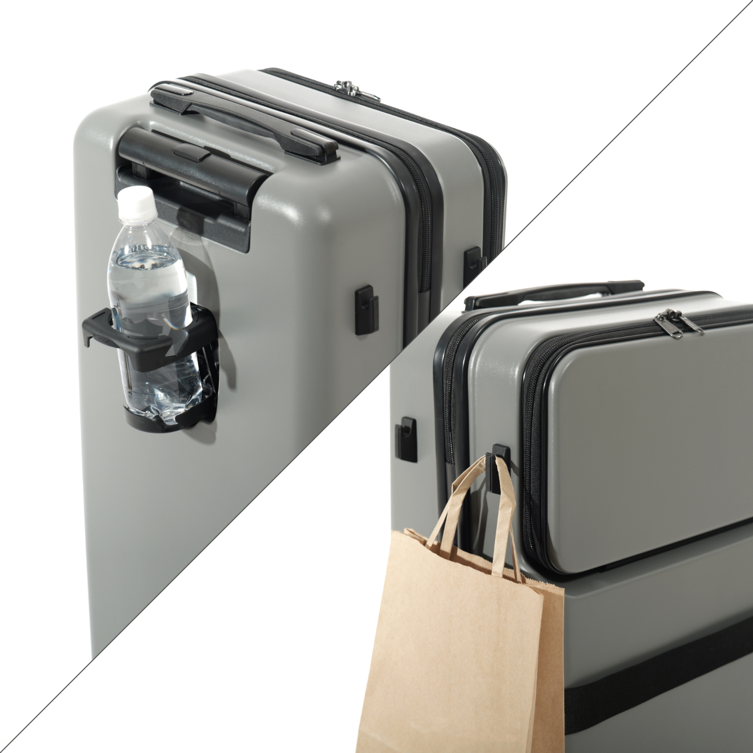 ドリンクホルダー、荷物フック