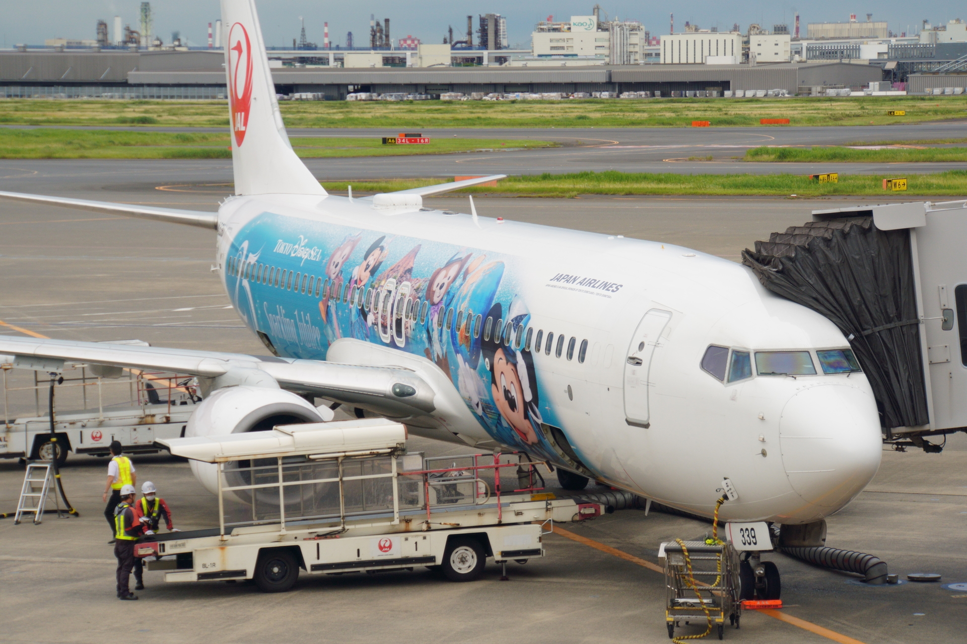 「JAL Jubilee Express」が羽田に到着