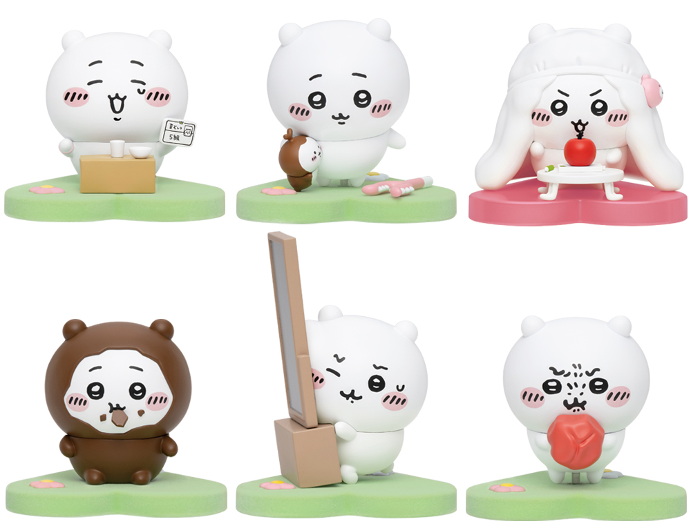 「GPSBOXちいかわだらけフィギュア 全6種」（ランダム単品1320円、コンプリートBOX7920円）