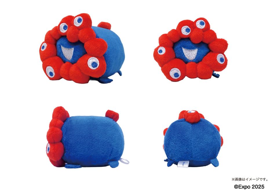 ミャクミャクと黒ミャクミャクの「ロールお手玉マスコット」発売。JR新