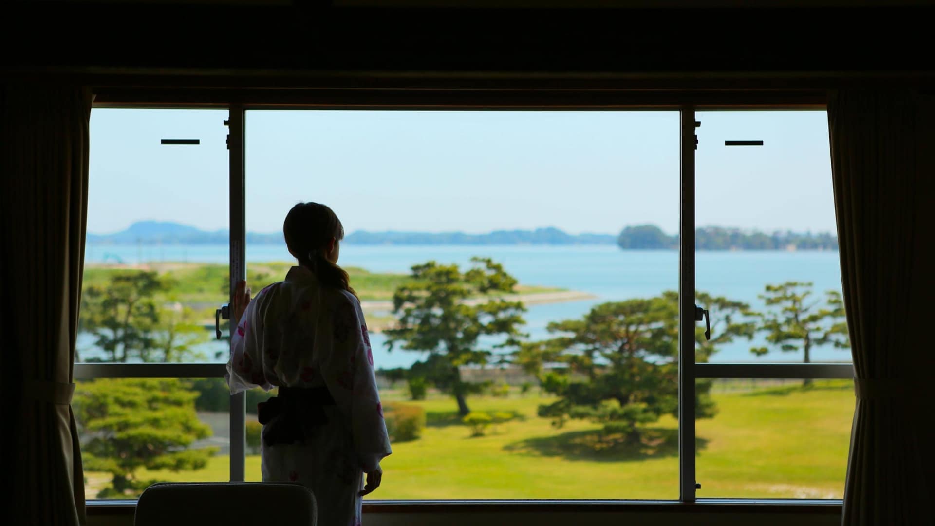 客室から望む、日本三景・松島