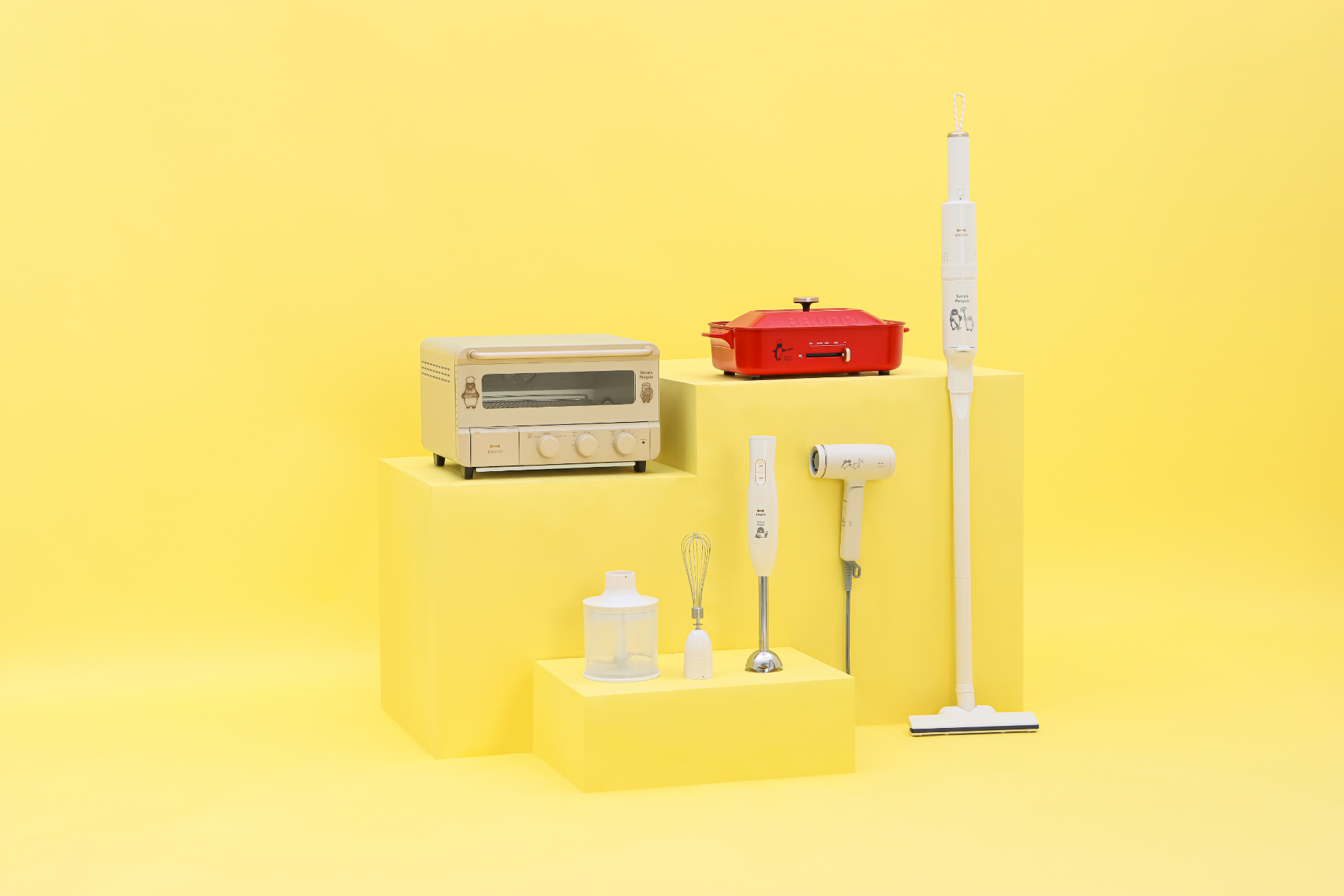 第2弾は「コンパクトホットプレート」「スチーム＆ベイク トースター」「マルチスティックブレンダー」を7月上旬発売