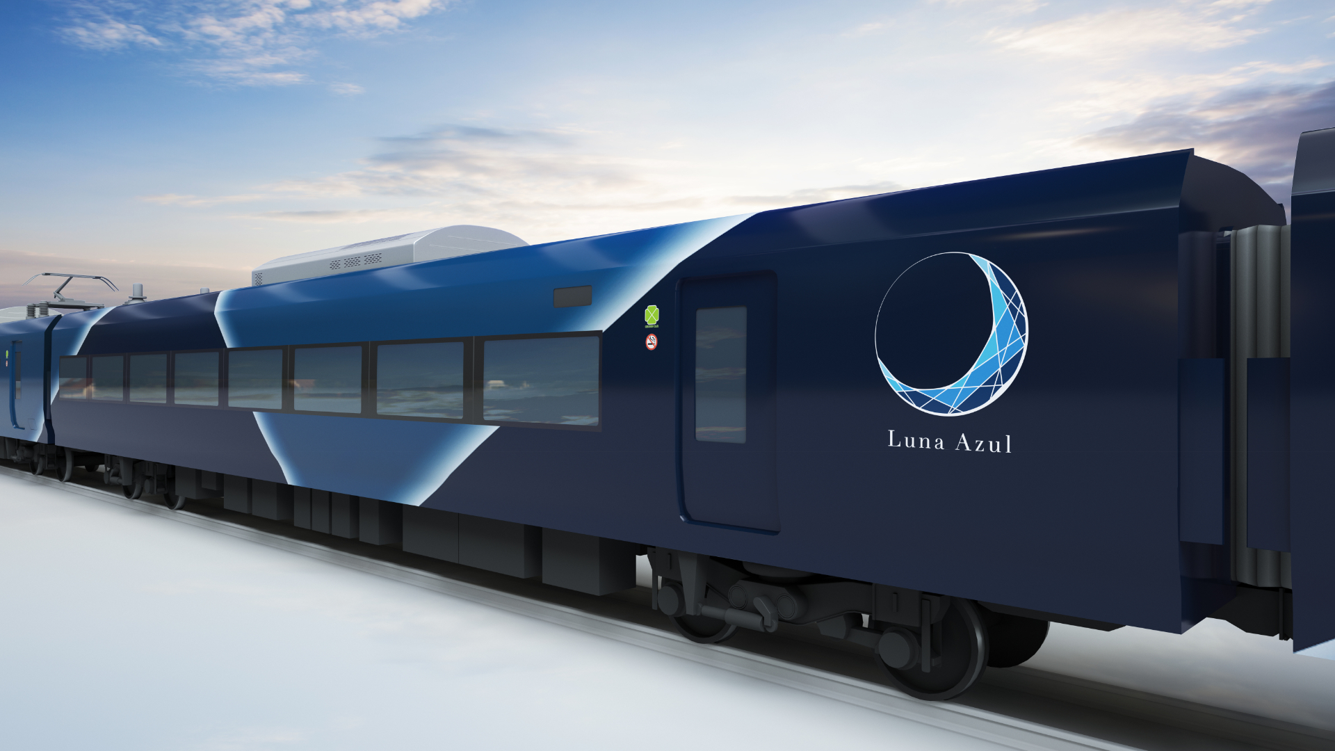 名称はスペイン語で「青い月」を意味する「Luna Azul」に由来し、列車コンセプトである「青色」「上質さ」「包み込まれるような心地よさ」「日常を離れた体験」を表現する言葉として名付けた