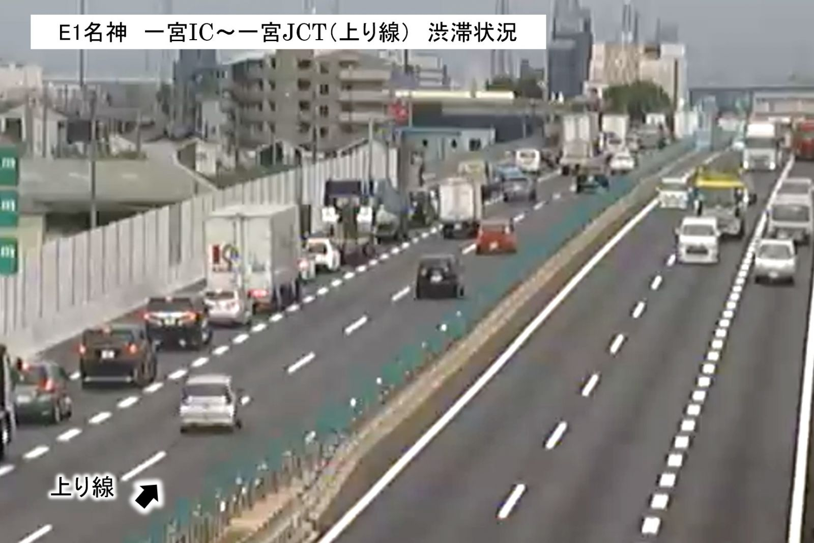 名神高速 一宮IC上り線出口の渋滞緩和のため車線運用を7月中旬から変更