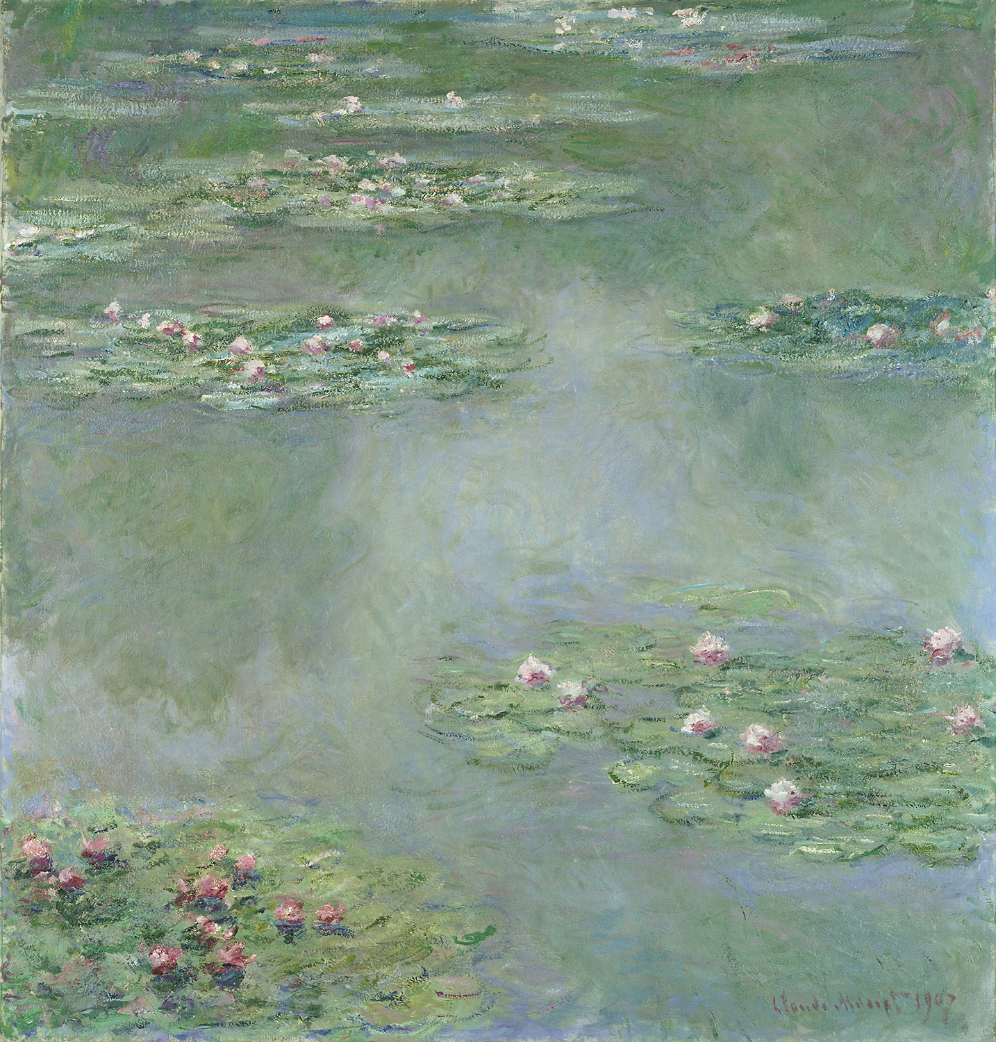 クロード・モネ《睡蓮》1907年、ポーラ美術館