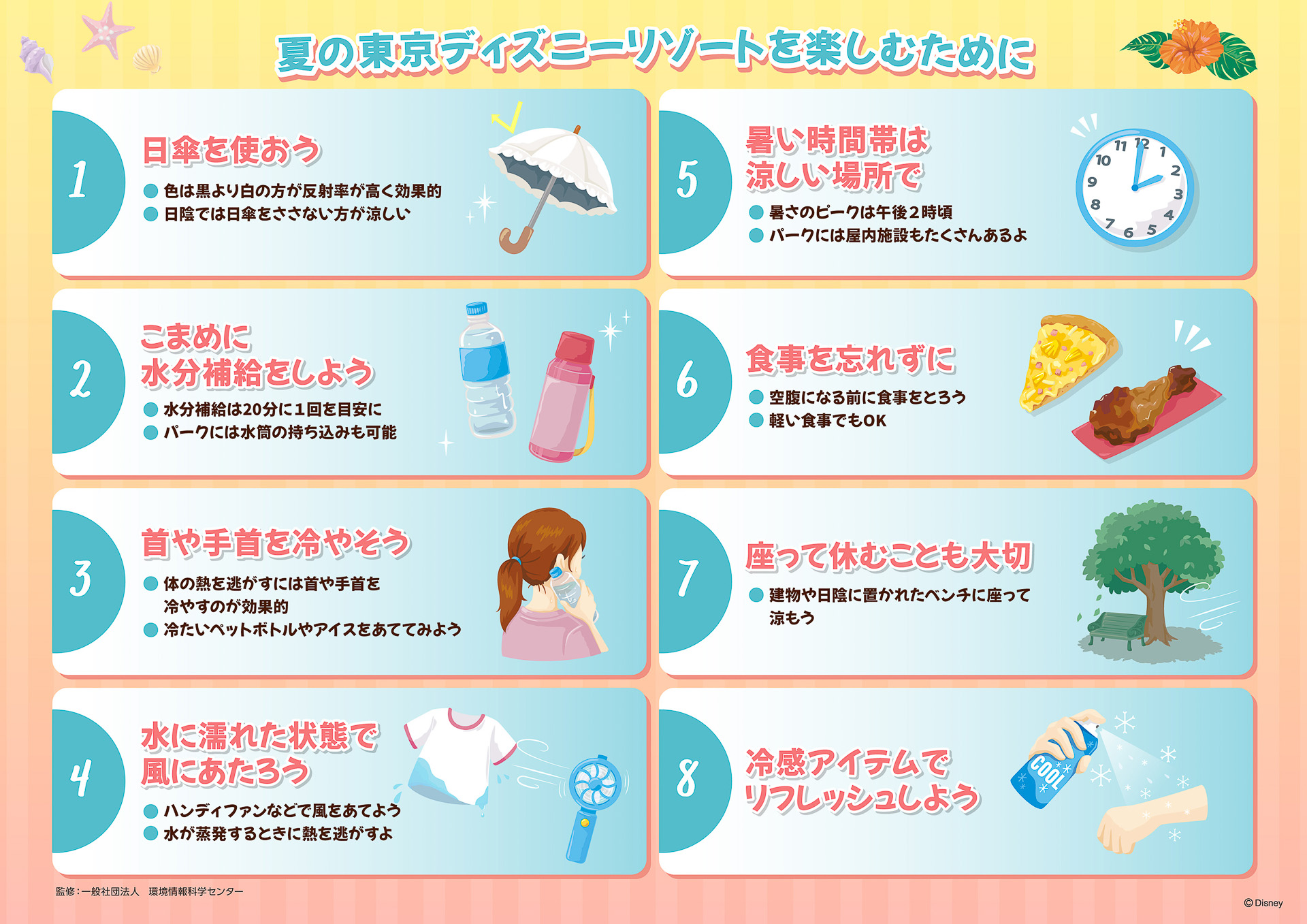 専門家監修のもと作成した暑さ対策を効果的にするリスト