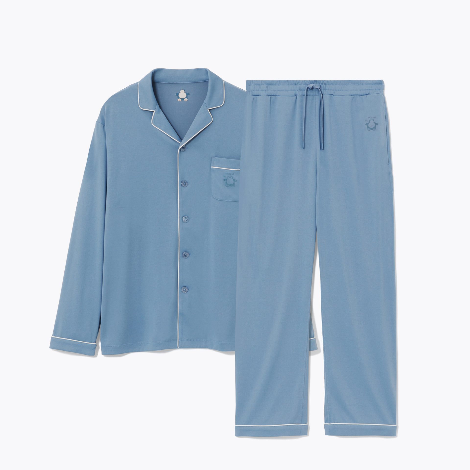 BAKUNE Pajamas Dry（2万8820円）はサックスブルー（カビゴン）とブラック（ピカチュウ）の2色