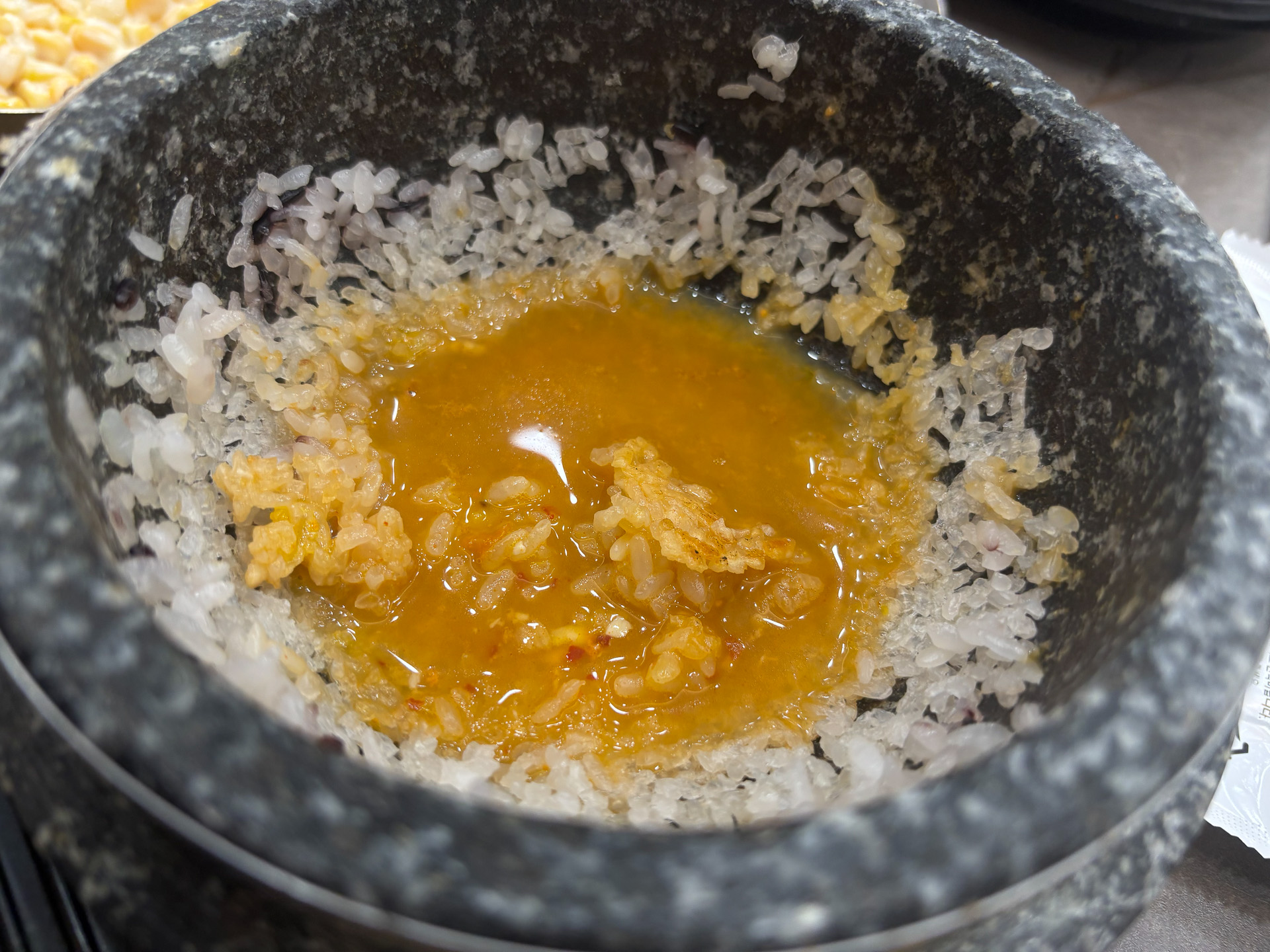 スープを入れると剥がしやすくて美味しい