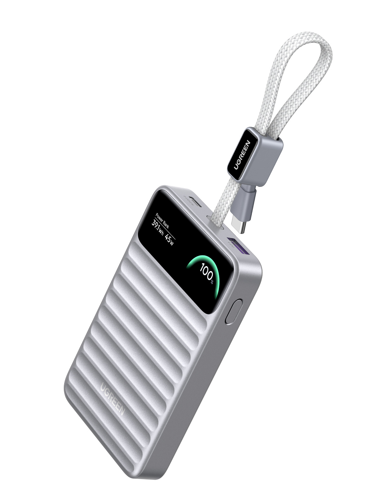 本体直付けのUSB Type-Cケーブルはストラップを兼ねている