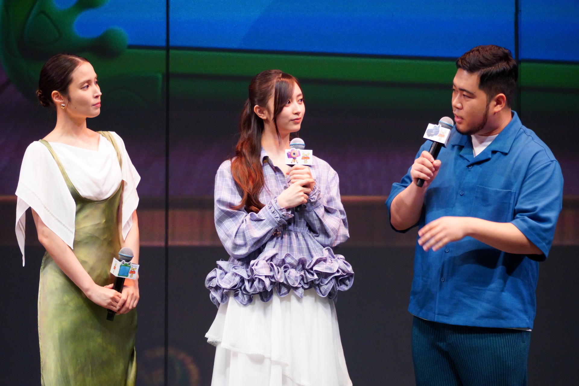 リリーパッド役 広瀬アリスさん、スナッピー役 井上和さん（乃木坂46）、アトラス役 松井ケムリさん（令和ロマン）