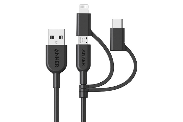Anker PowerLine II 3-in-1 ケーブル 0.9m