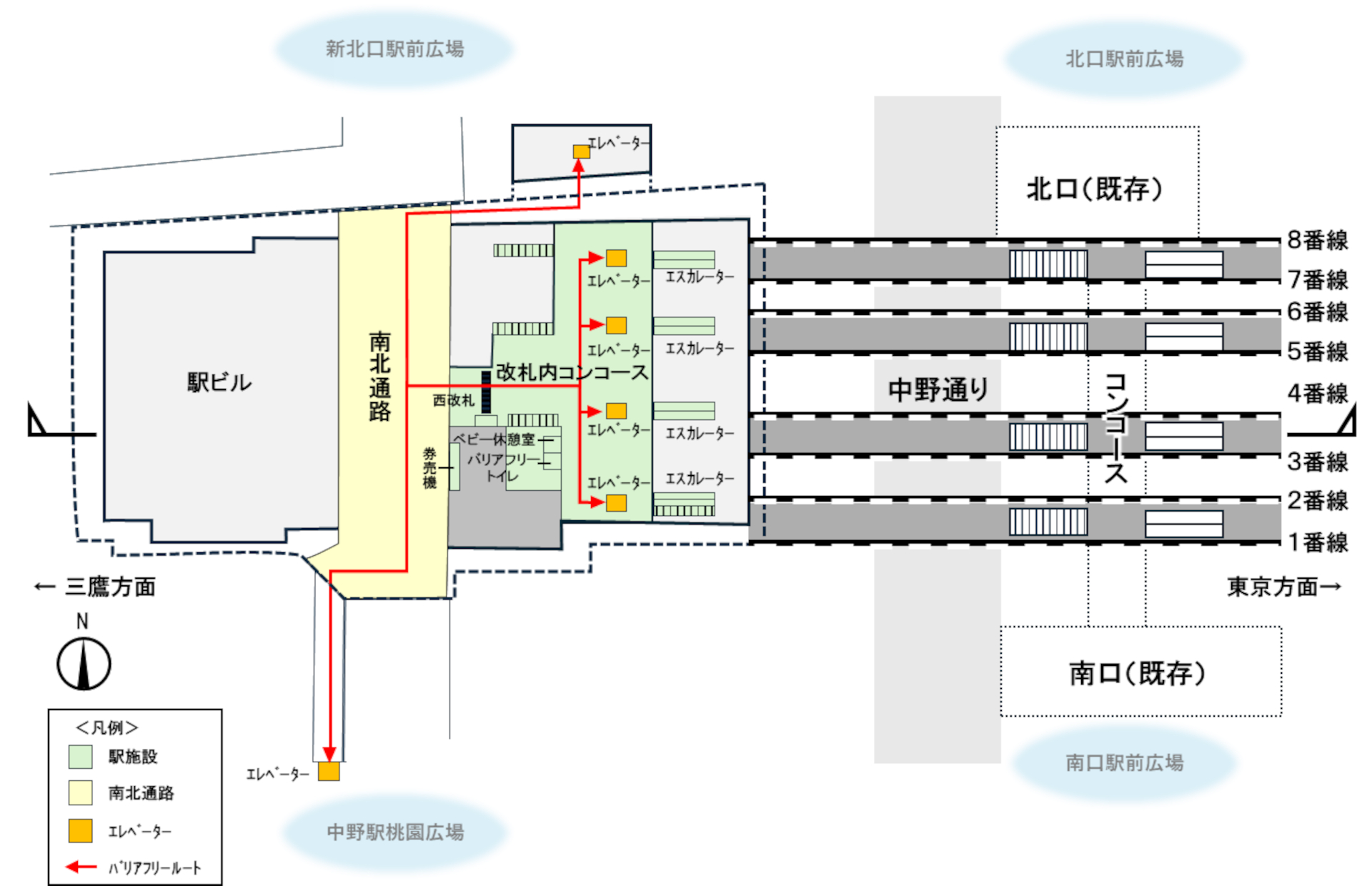 駅舎平面概要図